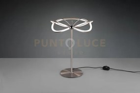 Charivari lampada da tavolo led acciaio satinato ellissi dimmerabil...