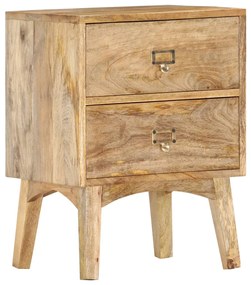 Comodino 40x35x55 Cm İn Legno Massello Di Mango /