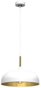 Lampadario su corda LINCOLN 1xE27/60W/230V d. 35 cm bianco