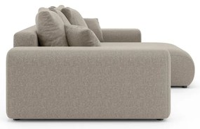 Divano angolare beige allungabile/con contenitore (con composizione variabile) Luma – Ropez