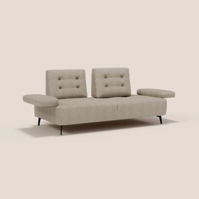 Lugano Divano 3 posti con schienali e braccioli traslanti in morbido bouclé impermeabile T07 beige