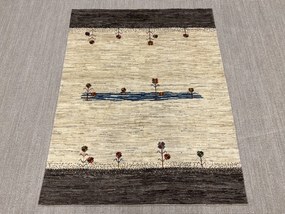 Gabbeh Tappeto 200x160 Beige (Iran) Annodato A Mano