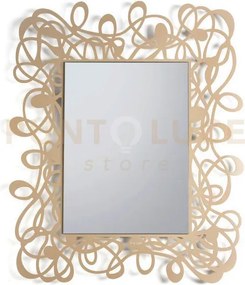 Specchio da parete scarabocchio beige