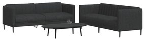 Set Di Divani 2 Pz Nero İn Tessuto /