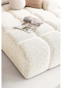 Divano angolare componibile color crema allungabile/con contenitore (con penisola a destra) Lulu – Miuform