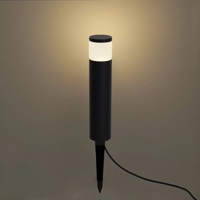 Lampioncino da esterno moderno 12V nero con LED IP65 - Voltaire Palo