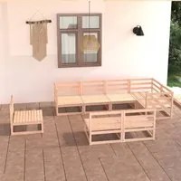 Set Divani da Giardino 8 pz in Legno Massello di Pino 3075624