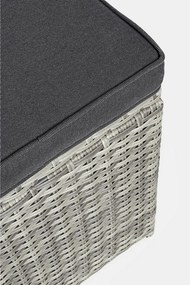 Set di mobili da giardino grigio in rattan artificiale per 6 persone Ariel – Bizzotto