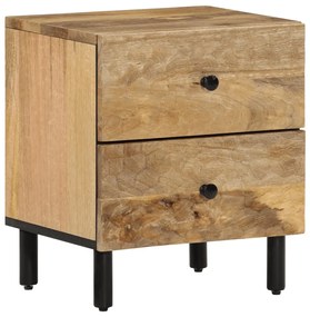 Comodino 40x33x46 Cm İn Legno Massello Di Mango /