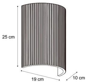 Lampada da parete scandinava bianca ovale - Plaster