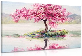 Stampa su tela – Ciliegio orientale in versione rosa