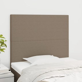 Testiera 2 Pz Tortora 80x5x78/88 Cm İn Tessuto /