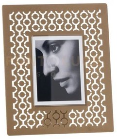 Portafoto di design mayfair piccolo oro laccato in ferro e polimeti...