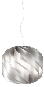 Sospensione Moderna Globe 2 Luci In Polilux Silver Made In Italy