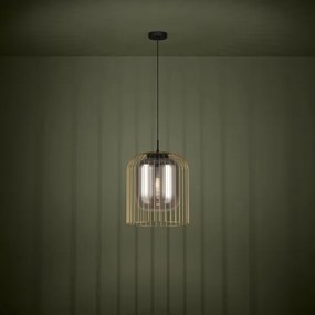 Eglo 39695 - Lampadario a cavo CAMINATA 1xE27/40W/230V nero/oro