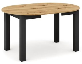 Tavolo da pranzo allungabile WILY rovere artisan/nero