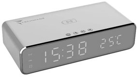 SVEGLIA DIGITALE TM-W258 CON FUNZIONE DI RICARICA WIRELESS - SILVER