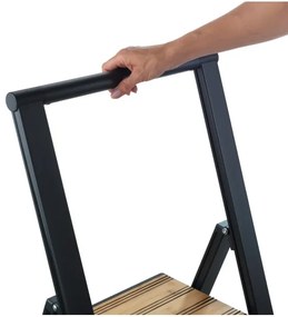 WENKO 50482100 - Scaletta ALU-DESIGN 44x101 cm nero