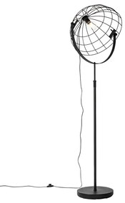 Lampada da terra industriale nera 50 cm regolabile - Hanze
