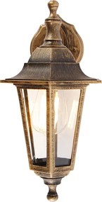 Lampada da parete per esterni in stile antico oro IP44 - New Haven