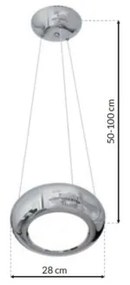 Lampadario LED a sospensione con filo MERCURIO 1xLED/12W/230V