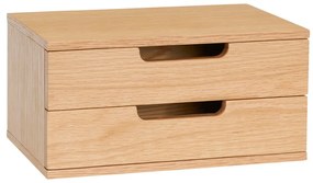 Comodino sospeso con ripiani in legno di quercia in colore naturale AtHand - Hübsch