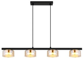 Globo 16055-4HG - Lampadario LED a sospensione con filo HIGGINS 4xGX53/6W/230V fumé/marrone