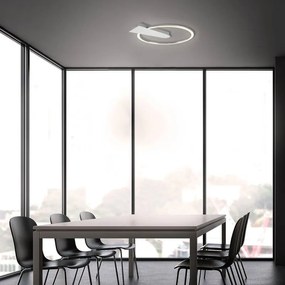 Plafoniera LED Nico Ø 29.5 cm argento IP20 bianco caldo, 980 lumen