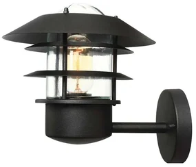 Applique scandinavo da esterno HELSINGOR-BK nero IP44 1X E27