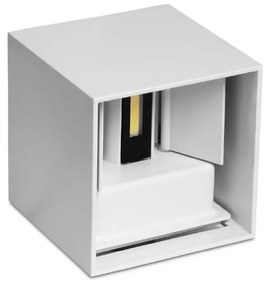 Applique Led cubo da parete 10W Doppia emissione Bianco IP65 Bianco neutro 4000K Wisdom