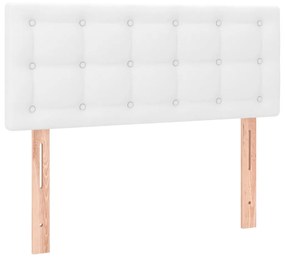 Testiera bianca 80x5x78/88 cm in similpelle