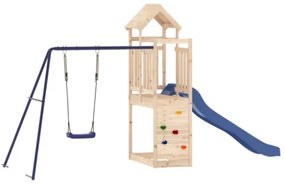 Set da Gioco da Esterno in Legno Massello di Pino