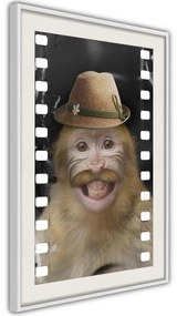 Poster  Dressed Up Monkey  Cornice Quadri Cornice d'oro, Larghezza x Altezza Home decor 20x30