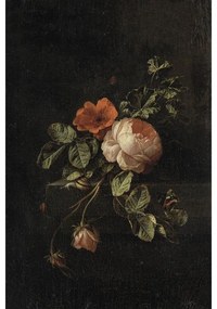 Fotomurale Fiori, nero