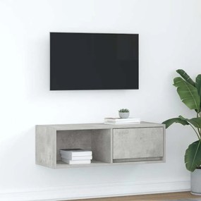 Mobile Per Tv Grigio Cemento 80x31x25,5 Cm Legno Multistrato /