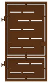 Cancello elettrico Privacy in ferro, apertura a sinistra, L 104.5, H 180 cm, di colore ruggine