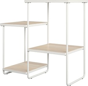 Consolle bianca con piano effetto frassino naturale 35x67 cm Dante - Støraa