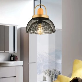 Lampadario a sospensione MONZA 1xE27/40W/230V Ø 29 cm nero/oro