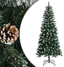 Albero di Natale Artificiale con Base Verde in PVC, Albero di Natale Artificiale con Base Verde 150 cm PVC