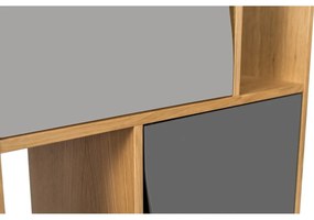 Libreria grigia in rovere 65x191 cm Avon - Woodman