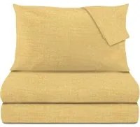 Completo letto matrimoniale beige policotone