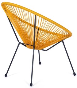 Poltrona da esterno gialla in metallo/in plastica Avocado Comfort – Bonami Selection