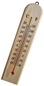 Termometro Analogico Ambiente In Legno Per Esterno Giardino e Interno -40°C--+50°C 270X60X9mm