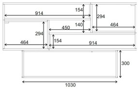 Cassettiera bassa grigio-beige 145x82 cm Titan - Marckeric
