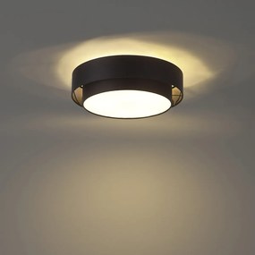 Plafoniera moderna nera 50cm 3 luci - Steve