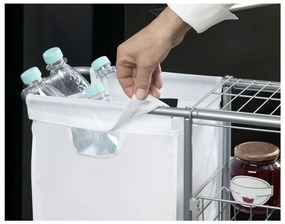 Scaffale mobile universale con cestino , 28 l Slim - Wenko