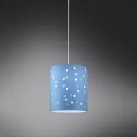 Sospensione Moderna A 1 Luce Pois Xl In Polilux Bicolor Blu' Made In Italy