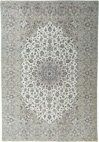 Kashan Tappeto 250x350 Beige (Iran) Annodato A Mano