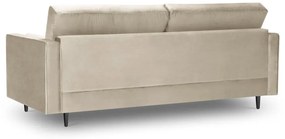 Divano in velluto beige, 219 cm Santo - Milo Casa