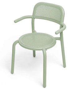 Fatboy Toní Armchair Sedia da bistrot con braccioli, Mist Green